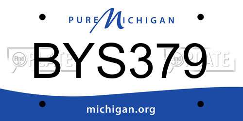 BYS379 Michigan License Plate