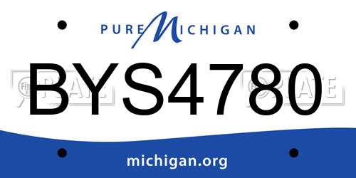 BYS4780 Michigan License Plate