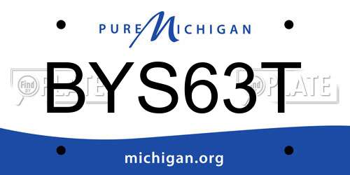 BYS63T Michigan License Plate