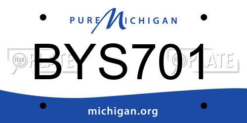 BYS701 Michigan License Plate