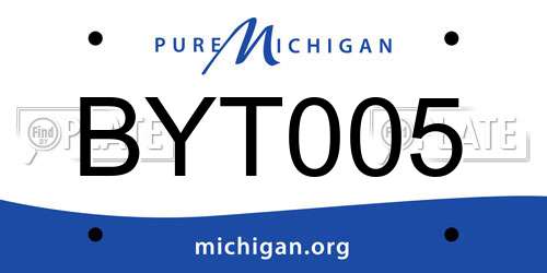 BYT005 Michigan License Plate