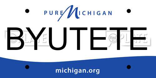 BYUTETE Michigan License Plate