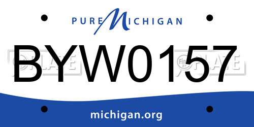 BYW0157 Michigan License Plate