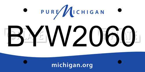 BYW2060 Michigan License Plate