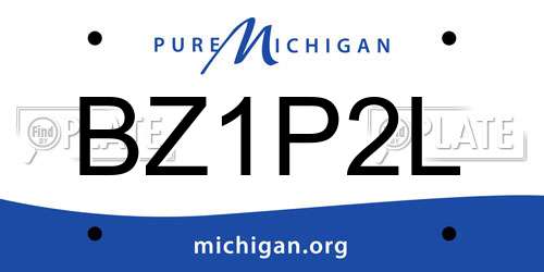BZ1P2L Michigan License Plate