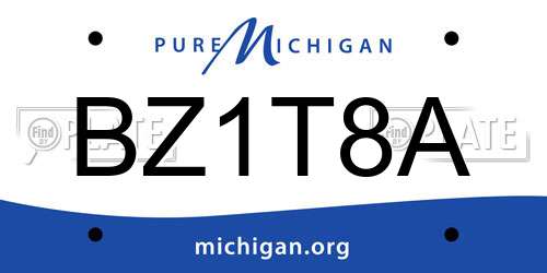 BZ1T8A Michigan License Plate
