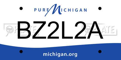 BZ2L2A Michigan License Plate
