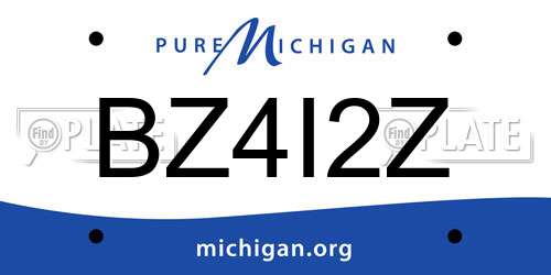 BZ4I2Z Michigan License Plate