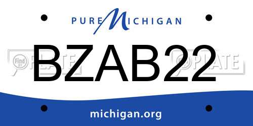 BZAB22 Michigan License Plate
