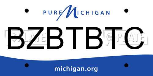 BZBTBTC Michigan License Plate