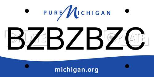 BZBZBZC Michigan License Plate