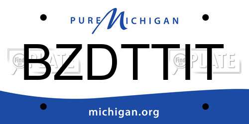 BZDTTIT Michigan License Plate