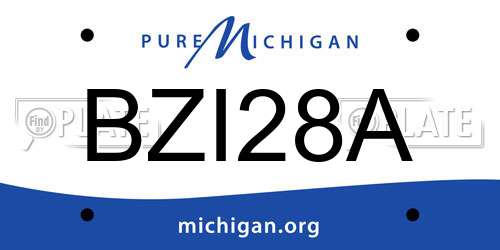 BZI28A Michigan License Plate