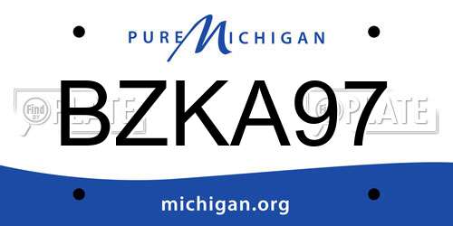 BZKA97 Michigan License Plate