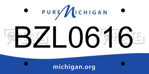 BZL0616 Michigan License Plate