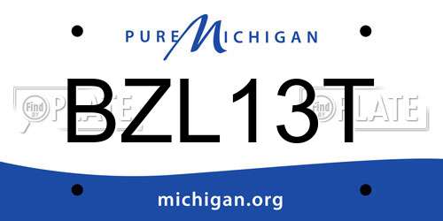 BZL13T Michigan License Plate