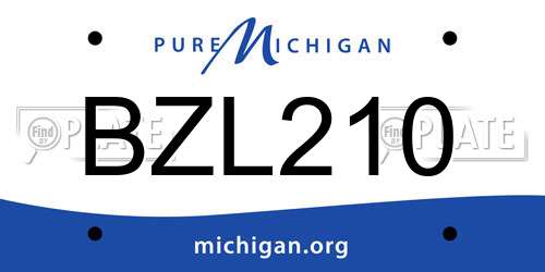 BZL210 Michigan License Plate