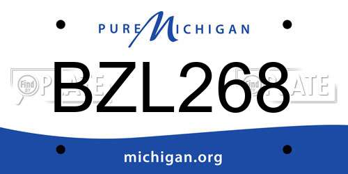 BZL268 Michigan License Plate