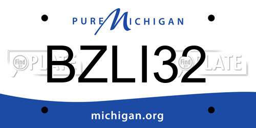 BZLI32 Michigan License Plate