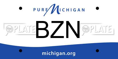 BZN Michigan License Plate