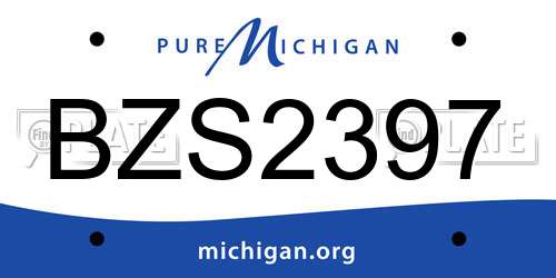 BZS2397 Michigan License Plate