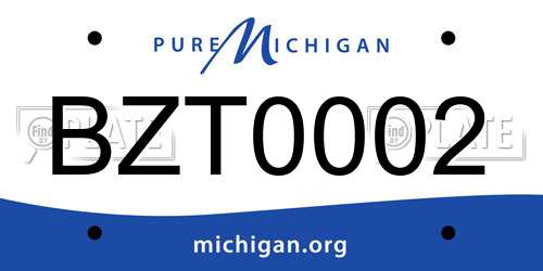 BZT0002 Michigan License Plate