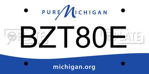 BZT80E Michigan License Plate