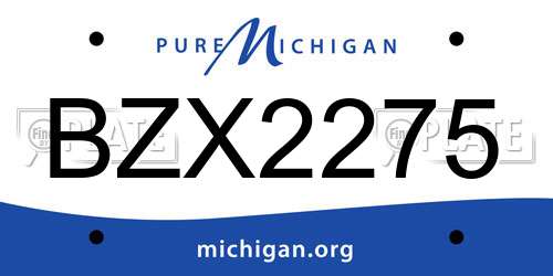 BZX2275 Michigan License Plate