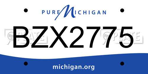 BZX2775 Michigan License Plate