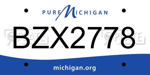 BZX2778 Michigan License Plate