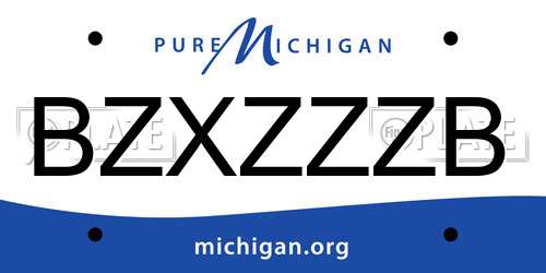 BZXZZZB Michigan License Plate