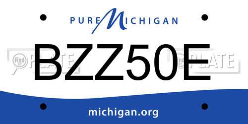 BZZ50E Michigan License Plate