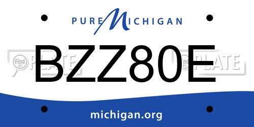 BZZ80E Michigan License Plate