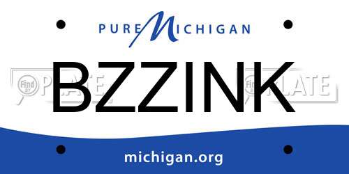 BZZINK Michigan License Plate