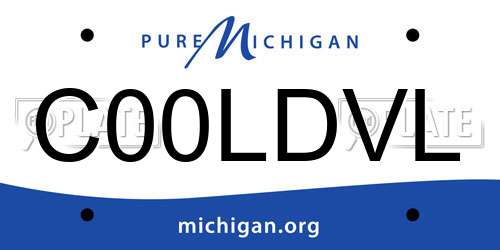 C00LDVL Michigan License Plate