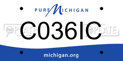 C036IC Michigan License Plate