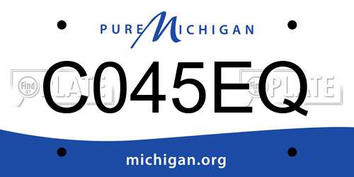 C045EQ Michigan License Plate