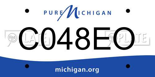 C048EO Michigan License Plate