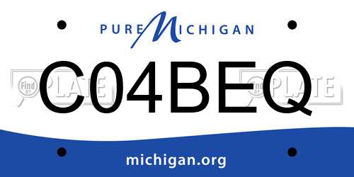 C04BEQ Michigan License Plate