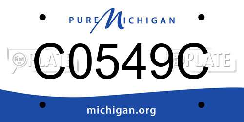 C0549C Michigan License Plate