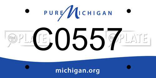 C0557 Michigan License Plate