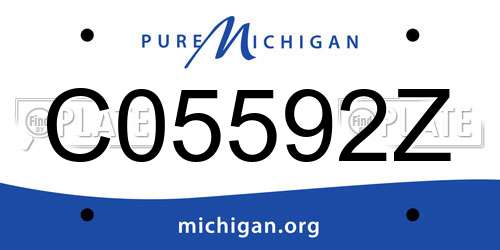 C05592Z Michigan License Plate