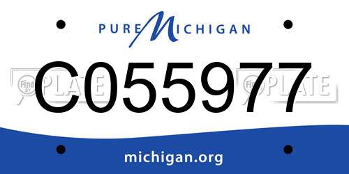C055977 Michigan License Plate