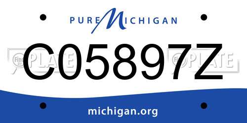 C05897Z Michigan License Plate