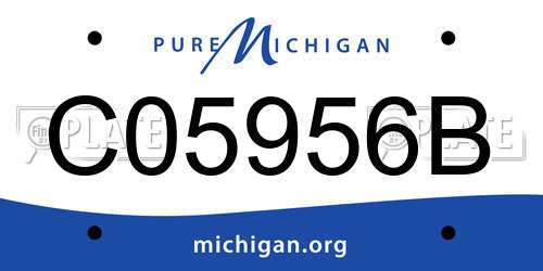 C05956B Michigan License Plate