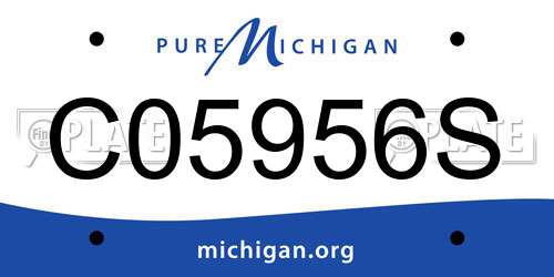 C05956S Michigan License Plate