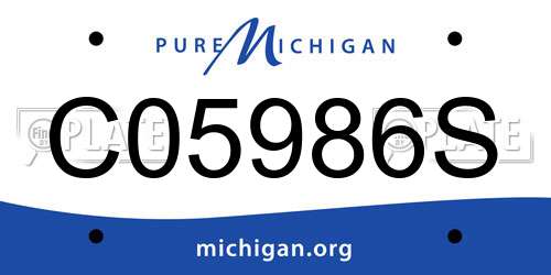C05986S Michigan License Plate
