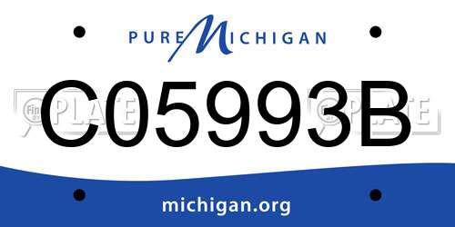 C05993B Michigan License Plate