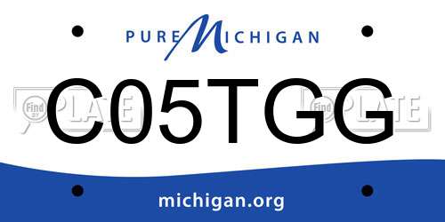 C05TGG Michigan License Plate
