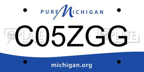 C05ZGG Michigan License Plate